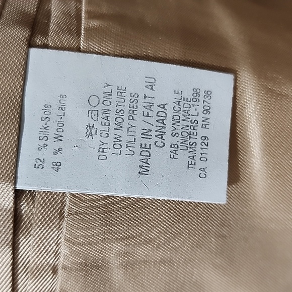 Ralph Lauren Suit Jacket 2 Button Wool/Silk Blazer Houndstooth Coat size 44R - Picture 7 of 12